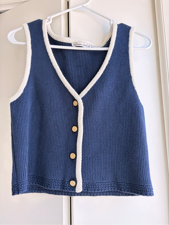 Abercrombie & Fitch Sweaters - Abercrombie & Fitch Blue Knit Sweater Vest - Size Small
